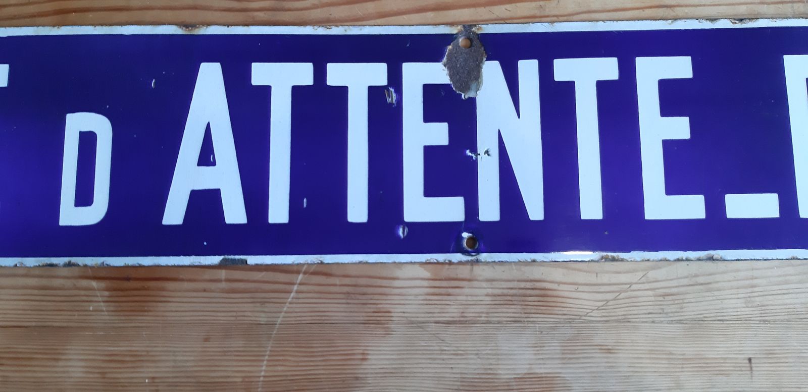 Enamel Sign "Waiting Room   Office" photo for sale
