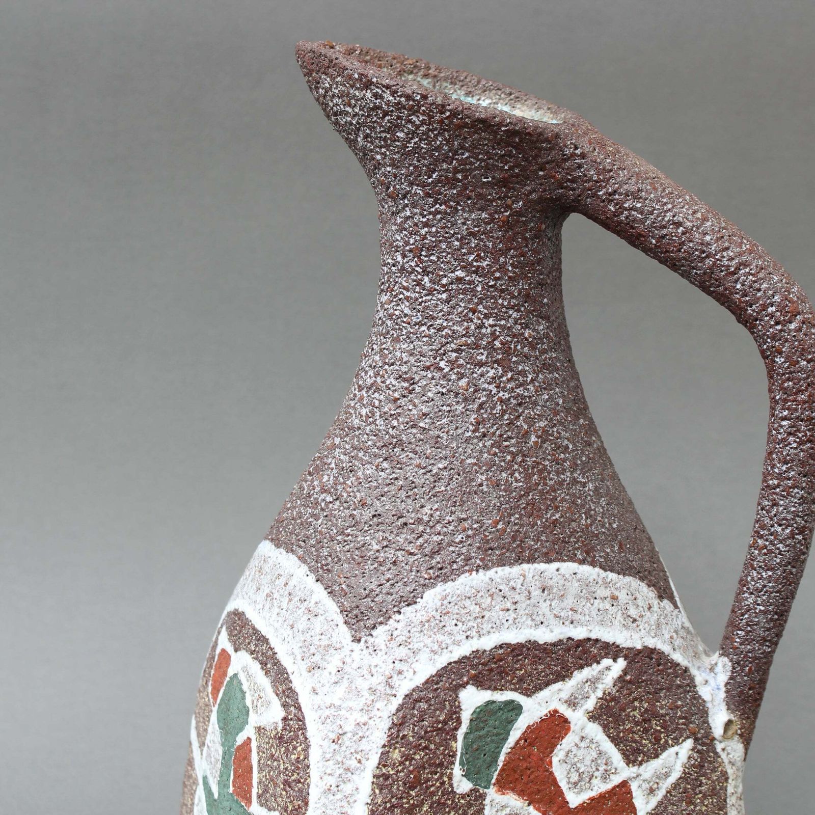 photo vinterior Mid Century French Ceramic Vase  Pitcher By Accolay (Circa 1960s)