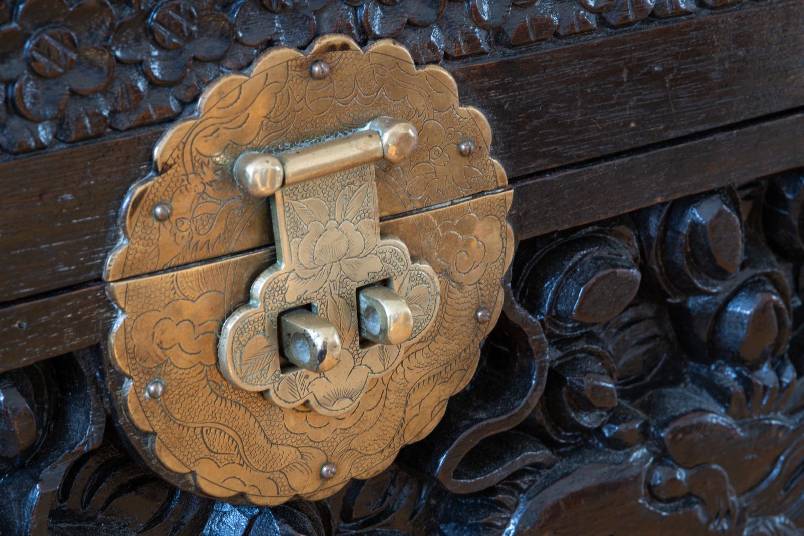 Fine Chinese Deep Carved Antique Chest photo buy
