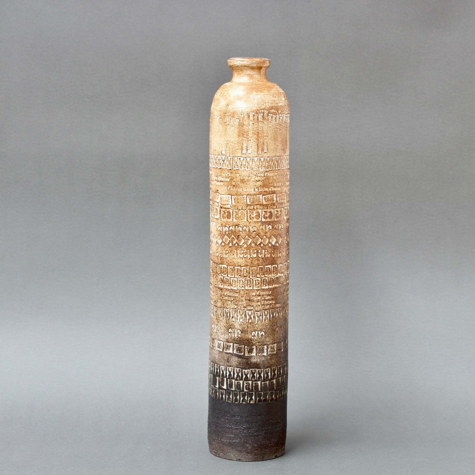 Decorative Mid Century Ceramic Flower Vase By Pat Rowland (Circa 1960s)