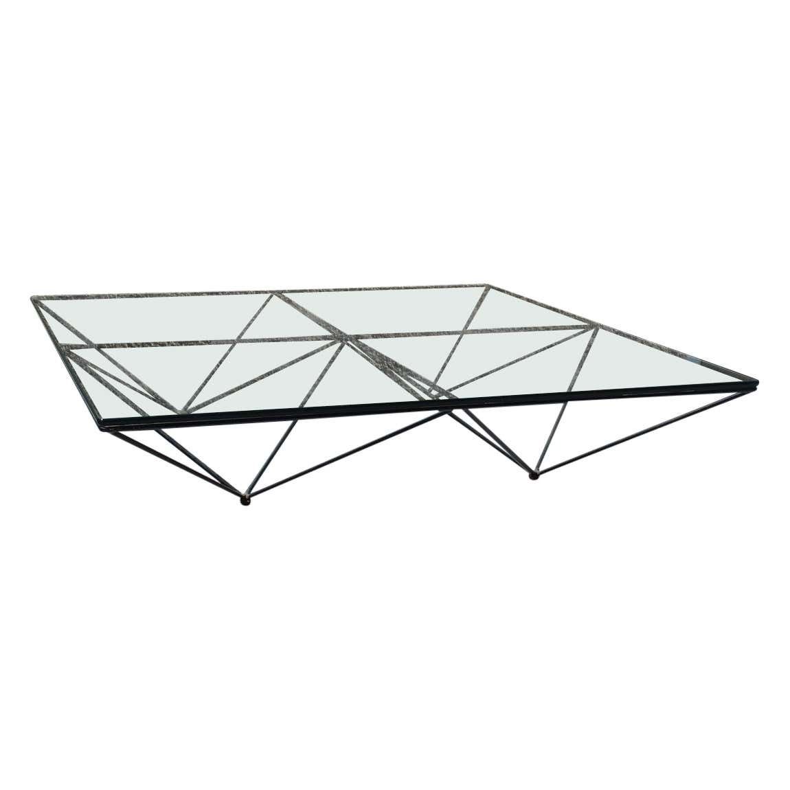 Great Paolo Piva B&B Italian Table Coffee Alanda Design Minimalist 1980 Black
