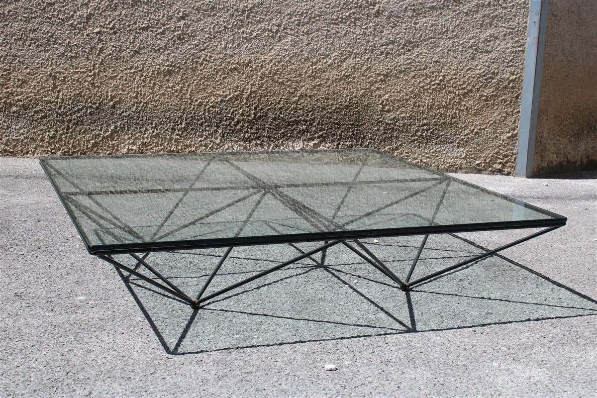 Great Paolo Piva B&B Italian Table Coffee Alanda Design Minimalist 1980 Black photo furniture