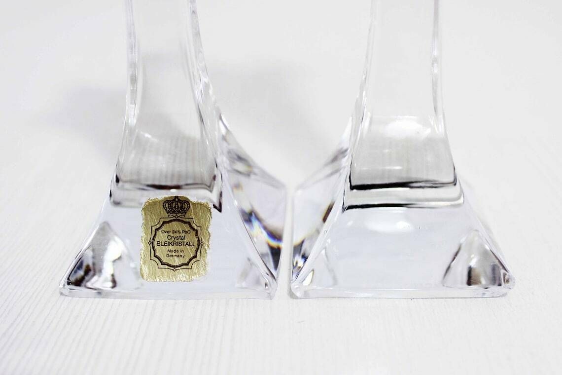 Set Of 2 Nachtmann Crystal Candlesticks photo Home Decor