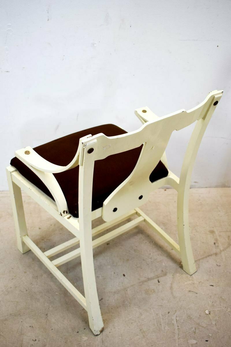 Italian Painted Wooden Dining Chairs, 1960s, Set Of 4 photo vintage