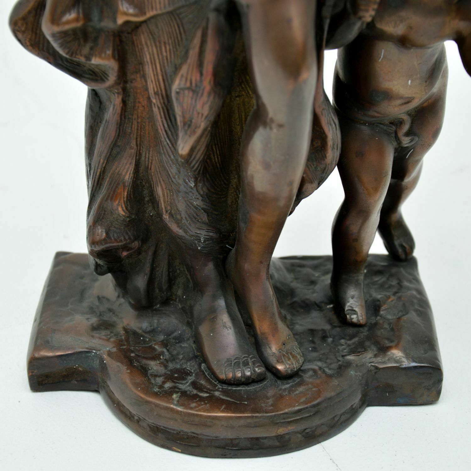 Antique Bronze Sculpture Of Woman And Child photo 455.52