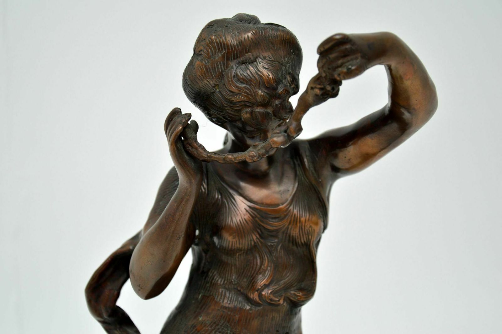 Antique Bronze Sculpture Of Woman And Child photo buy