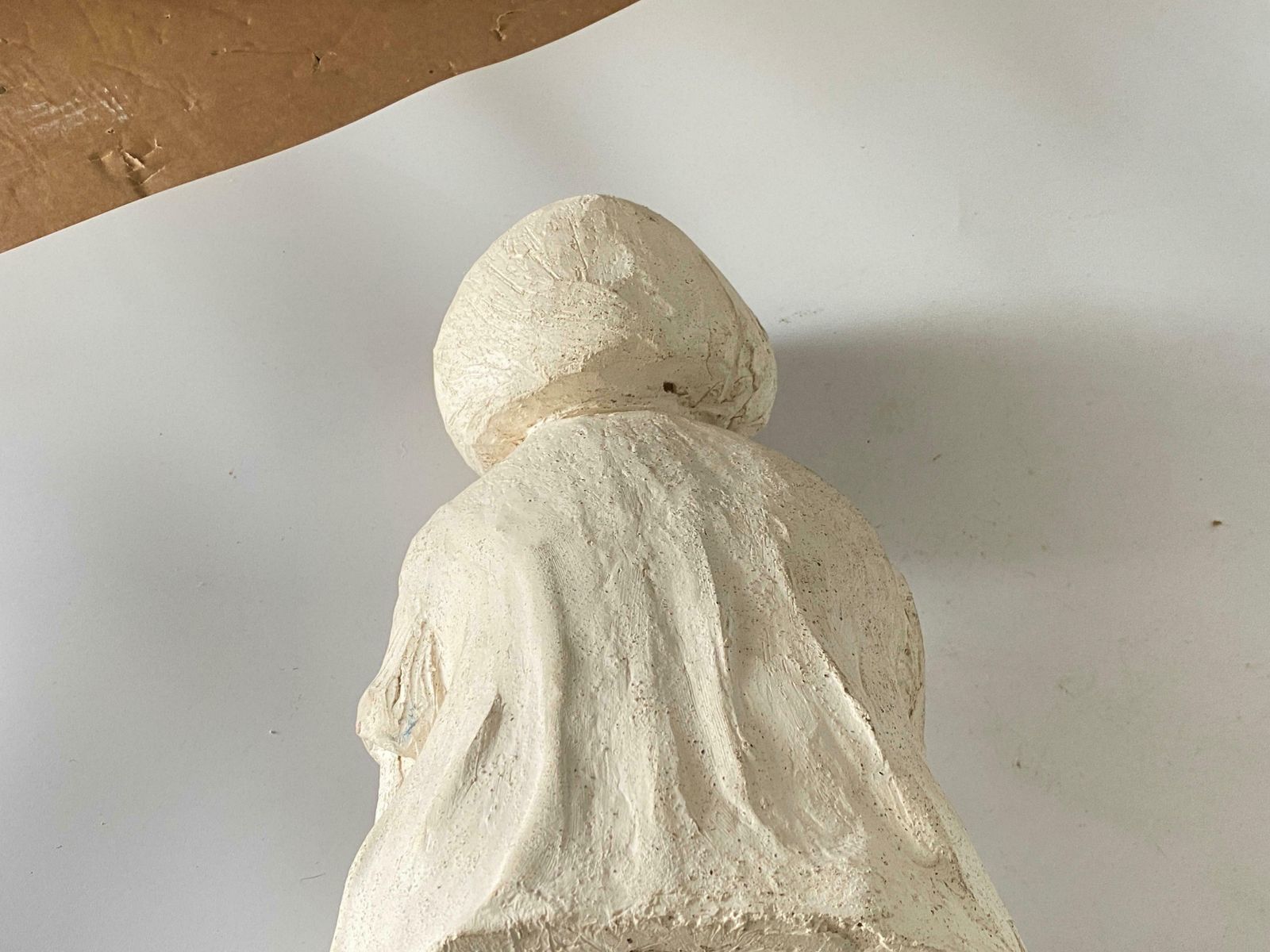 Plaster Sculpture Art Deco Period Sitting Woman France, Circa 1930 photo vinterior