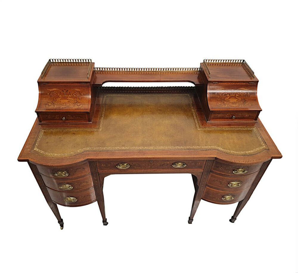 A Stunning Edwardian Desk In The Carlton House Style By Maple Of London photo Furniture