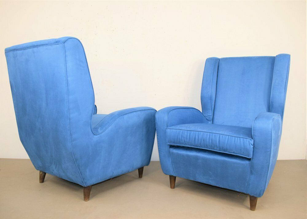 Armchairs In The Style Of Melchiorre Bega, Italy, 1950s, Set Of 2 photo furniture