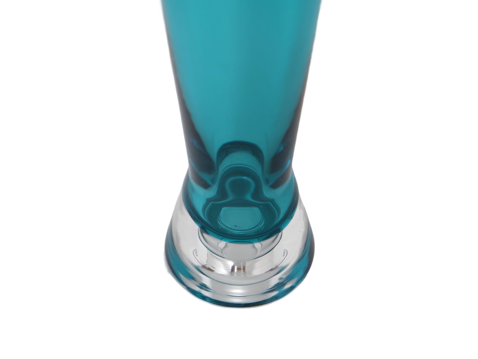 Blue And Clear Tall Art Glass Vase 1960's photo furniture