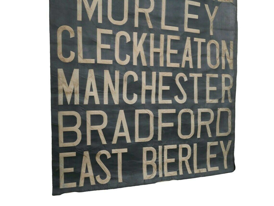 Vintage Mid Century Bus Stop Blind, Canvas, 1960s photo furniture