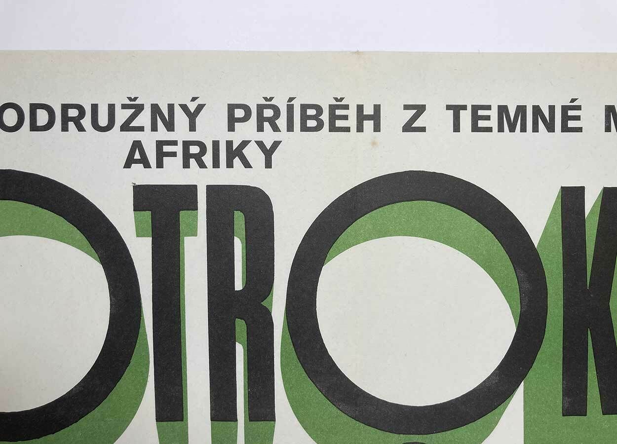 photo vintage Original Film Poster, Slavers, Dobroslav Foll, 1978, Genuine Czech Vintage Print