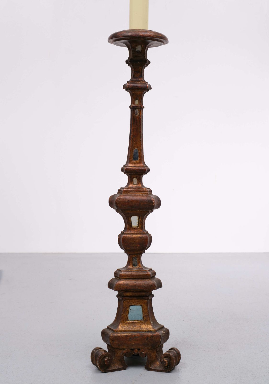 Italiaanse Rococo Vloerlamp In Verguld Hout, Ca. Jaren 1950 photo buy