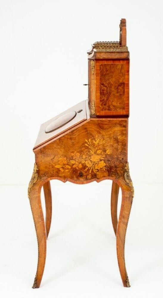 4450.0 Antique French Desk   Walnut Bonheur De Jour 1860 photo