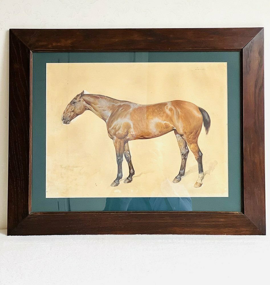 Franz Reichmann, Horse, Jaren 1920, Aquarel, Ingelijst