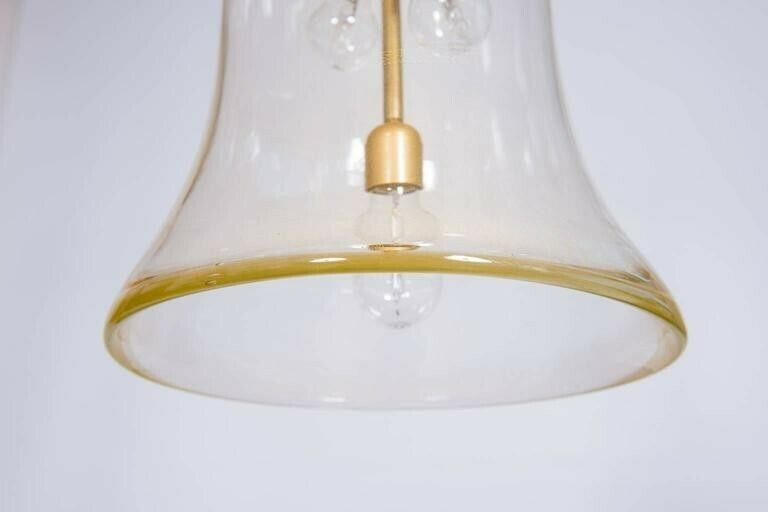 Italian Flush Mount In Blown Murano Glass Clear Color And 24k Gold, 21st photo Lighting