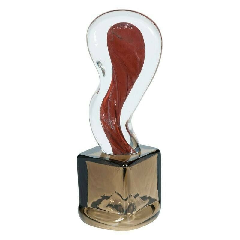 Italian Venetian Sculpture "Abstract" In Murano Glass, By Romano Donà, 1980s