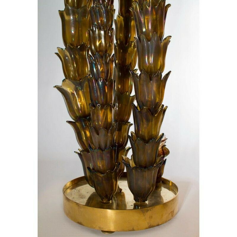 Cactus Floor Lamp Handcrafted In Blown Murano Glass Italy 1950s photo vinterior