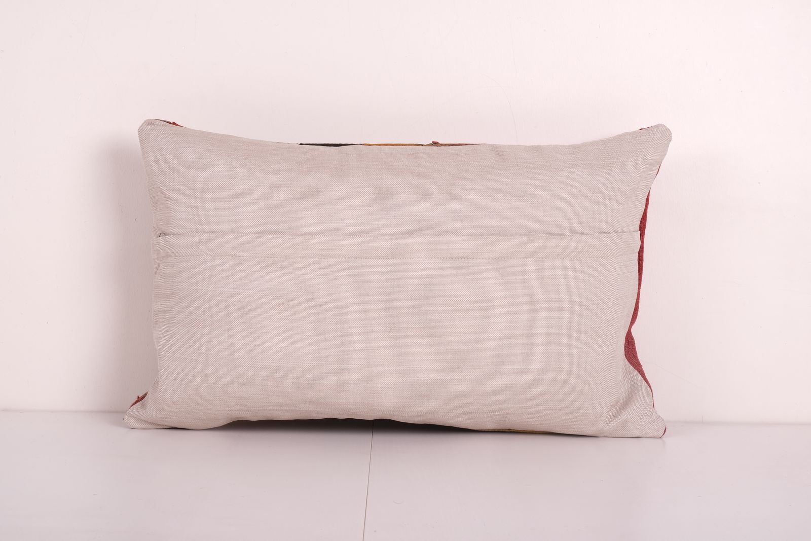 Turkish Geometrical Kilim Lumbar Pillow Cover, Handwoven Kilim Lumbar, Ethnic Pillow, Bohemian Carpet Pillow, Boho Pillow 16'' X 24'' photo for sale
