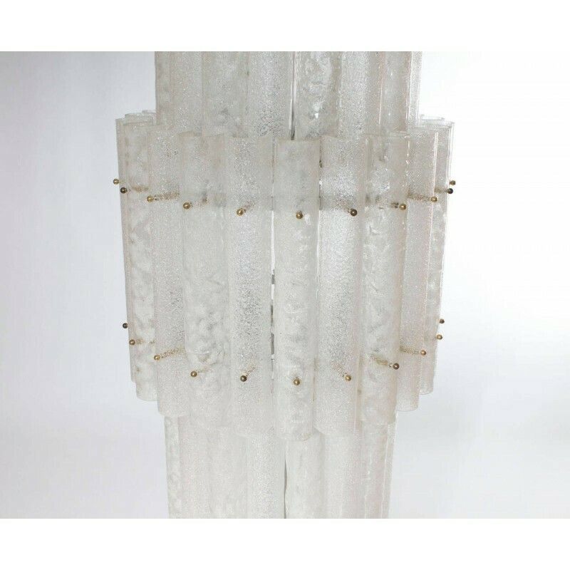 Imposing Floor Lamp In Blown Murano Glass Blotchy Colored In A Grit Glass Italy photo Lighting
