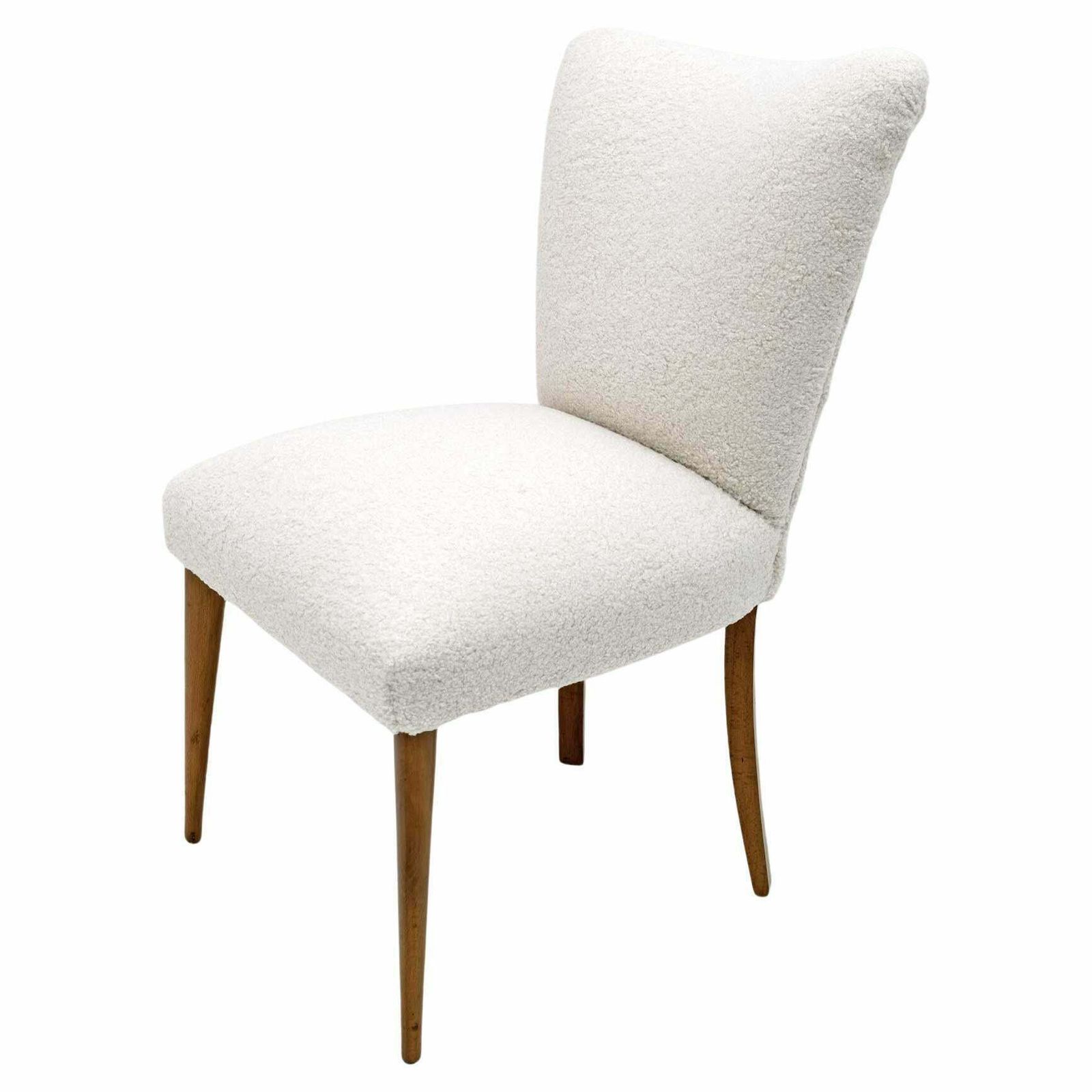 Mid Century Modern Italian Boucle Small Armchair, 1950s