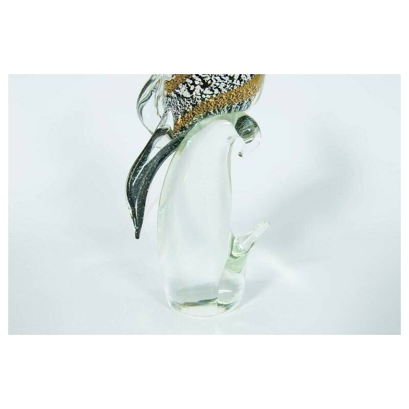 Italian Venetian Parrot Sculpture In Blown Murano Glass, By Alberto Donà, 1980s photo vinterior