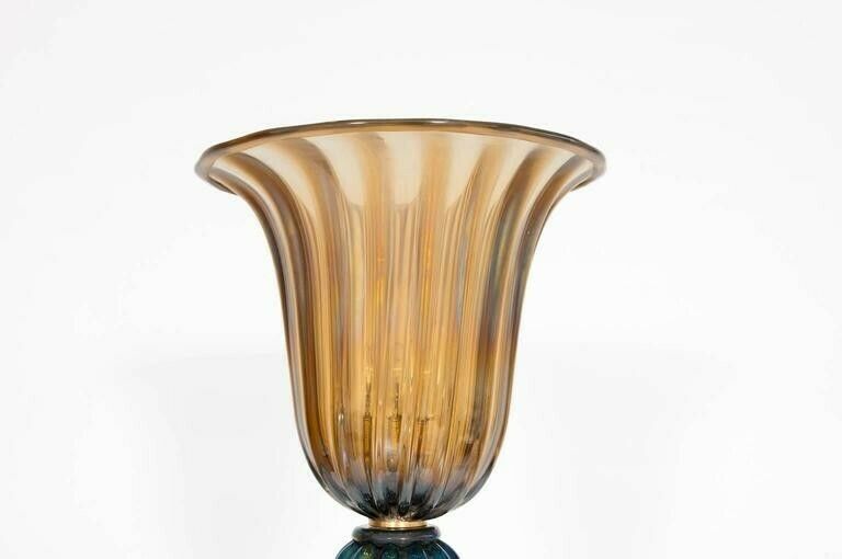 photo furniture Italian Floor Lamp In Murano Glass Pagliesco With Iridescent 1980s