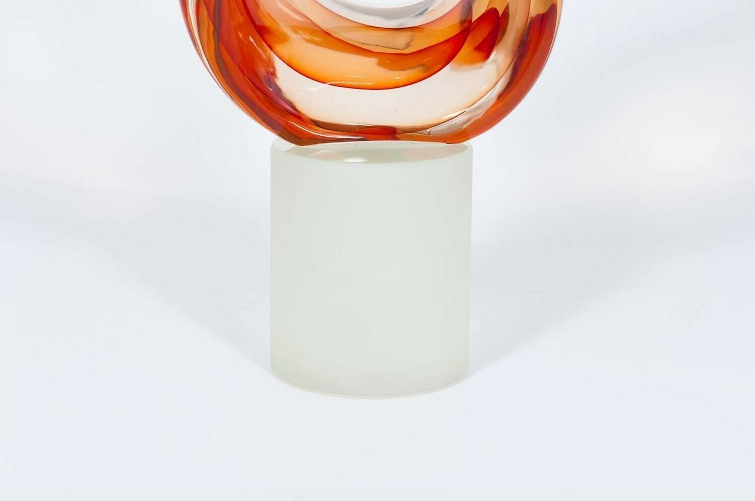 Italian "Flame" Sculpture In Blown Murano Glass Signed By Romano Donà 1990s photo buy