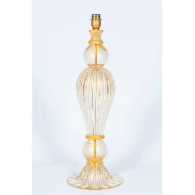 Italian Venetian Murano Glass Table Lamp Attributed To Seguso, 1970s photo furniture