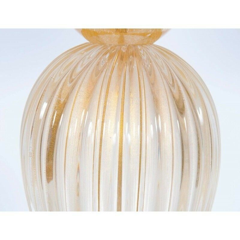 Italian Venetian Murano Glass Table Lamp Attributed To Seguso, 1970s photo 2482.0