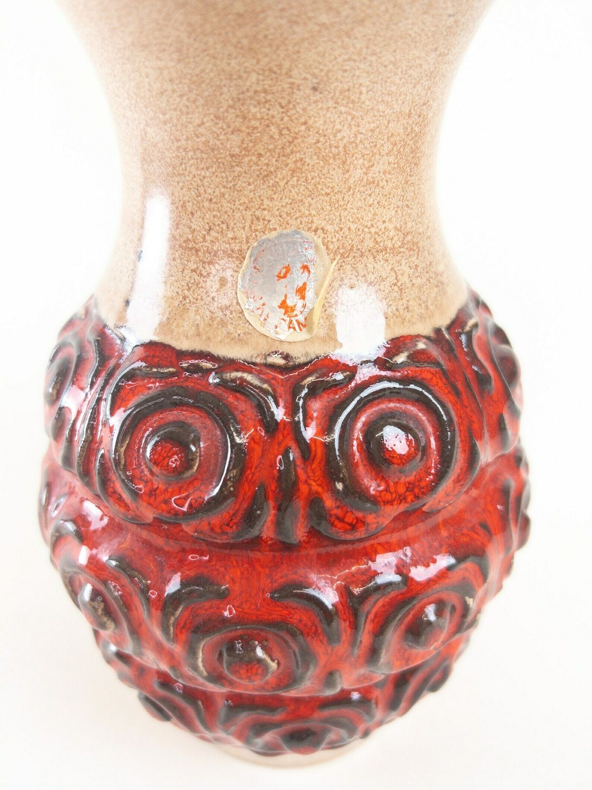photo for sale West German Pottery  ü Keramik Uebelacker Ceramic Vase Form 1475/21 Made In Germany