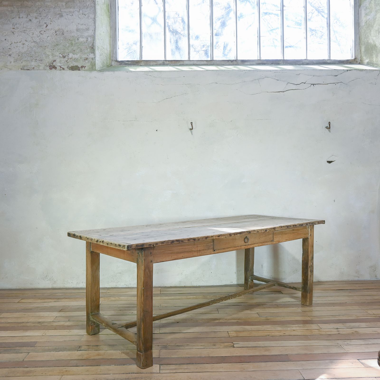 19th Century French Sycamore & Oak French Refectory Farmhouse Table
