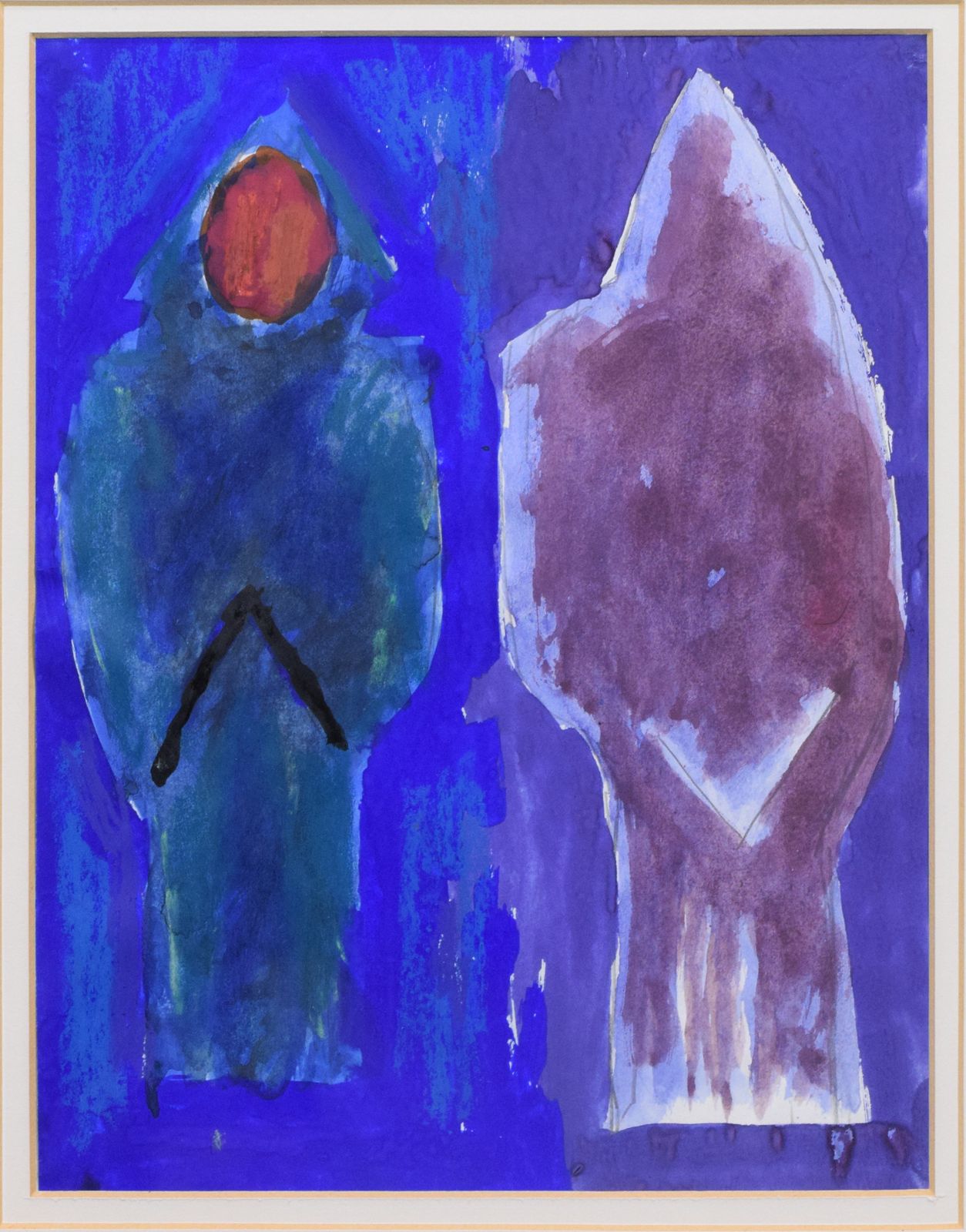 Josef Herman Obe Ra (1911 2000) Watercolour   Women Of Taos, New Mexico' photo vinterior