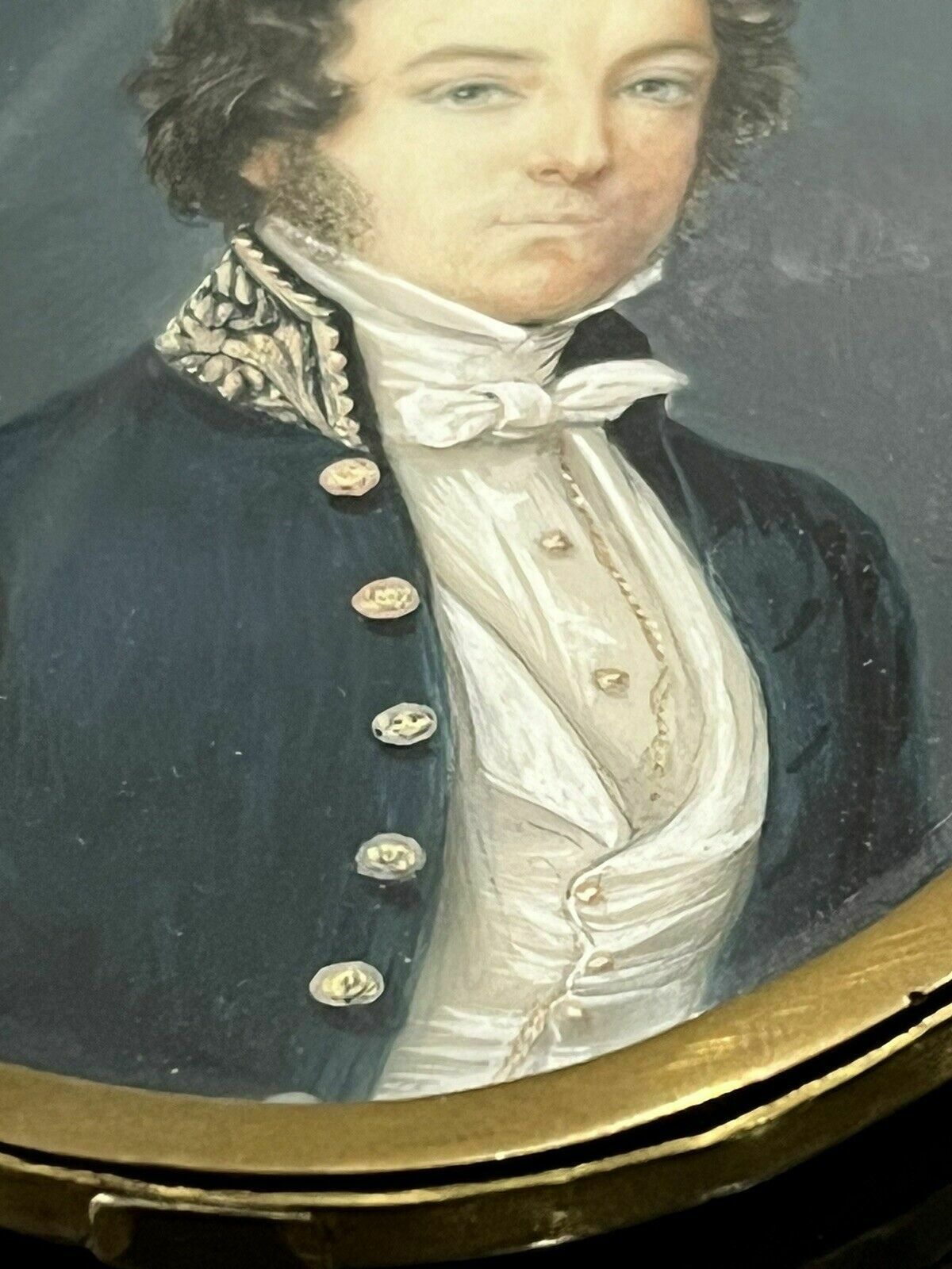Georgian Portrait Miniature, 1700s photo Art