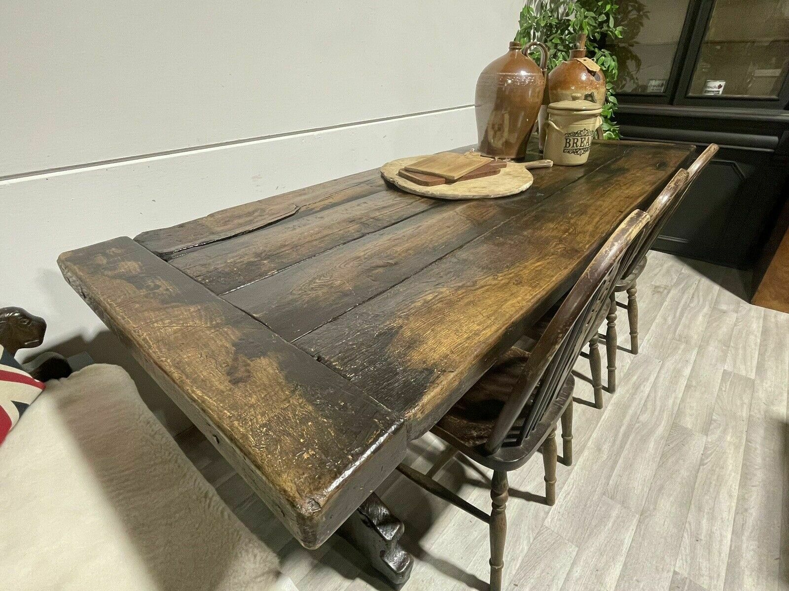Antique Oak Table Country House Kitchen Preparation Dining C1780 18th Century photo Furniture