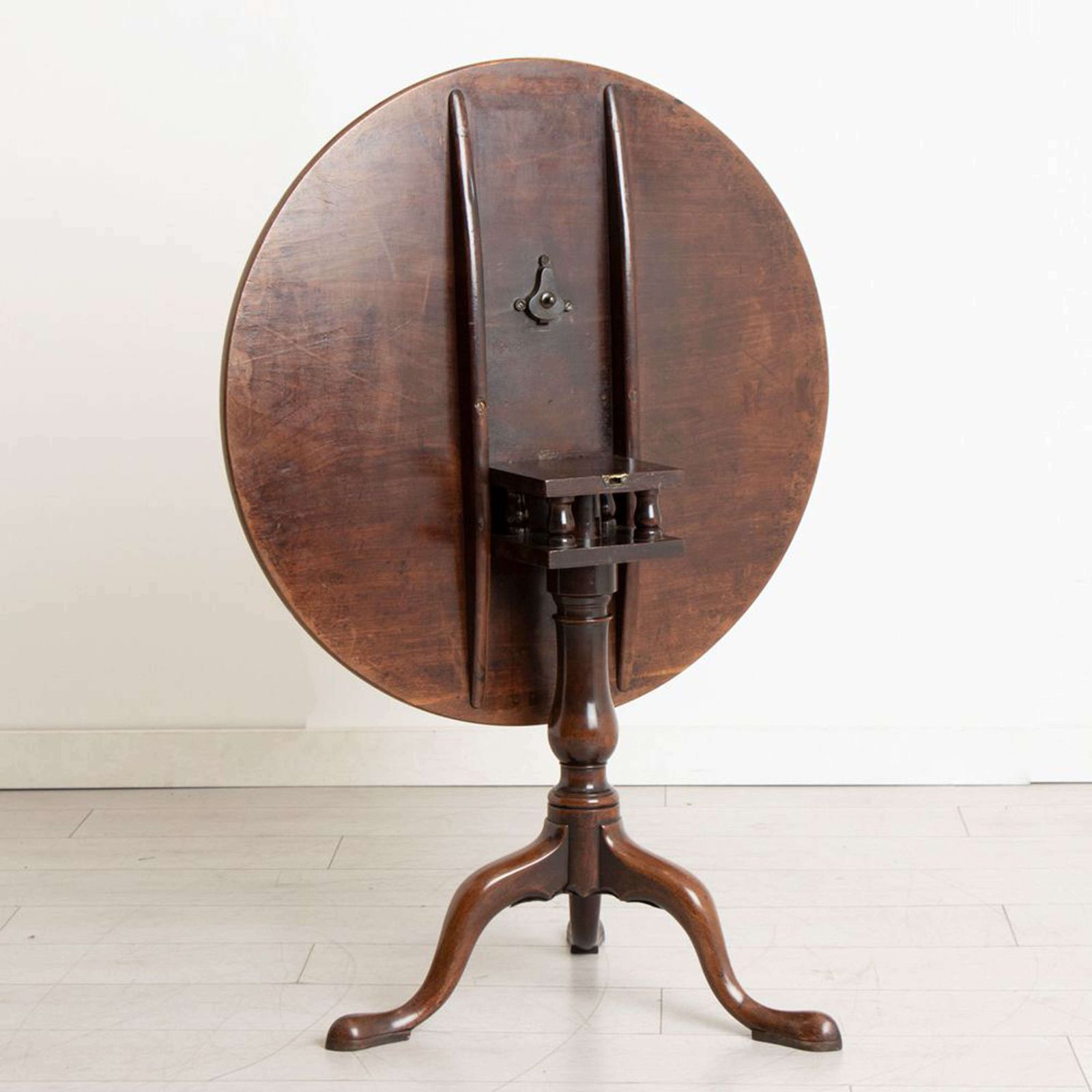 Georgian Mahogany Bird Cage Table C.1780 photo for sale