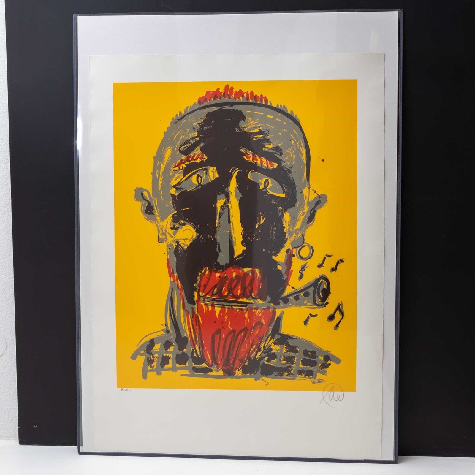 Markus Lüpertz (*1941) Portrait Head, Print On Paper, Ed. Epreuve D'artiste photo Art