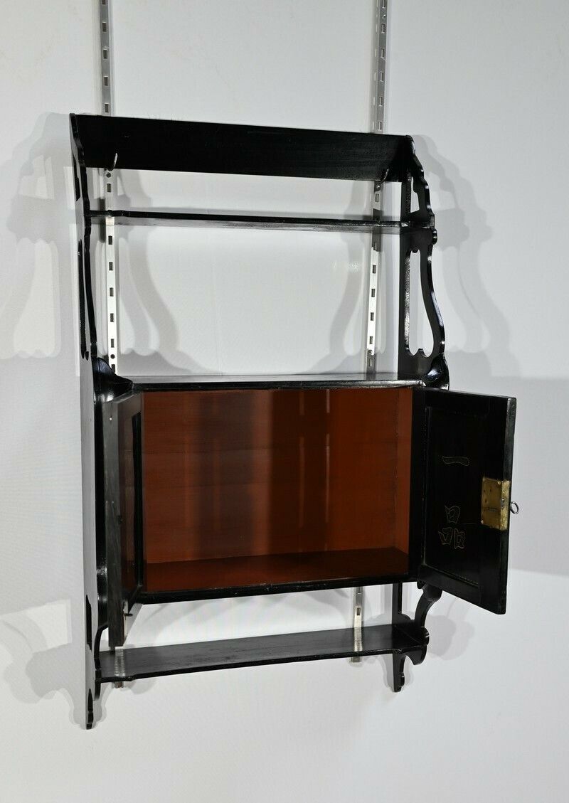 Small Wall Cabinet In Lacquered Wood, China   Late 19th Century photo Furniture