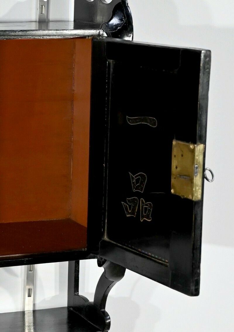 Small Wall Cabinet In Lacquered Wood, China   Late 19th Century photo for sale