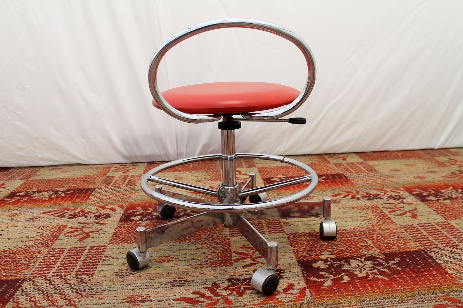 Vintage Chrome Swivel Chair Or Stool By Kovona, Czechoslovakia 1980´S photo vinterior