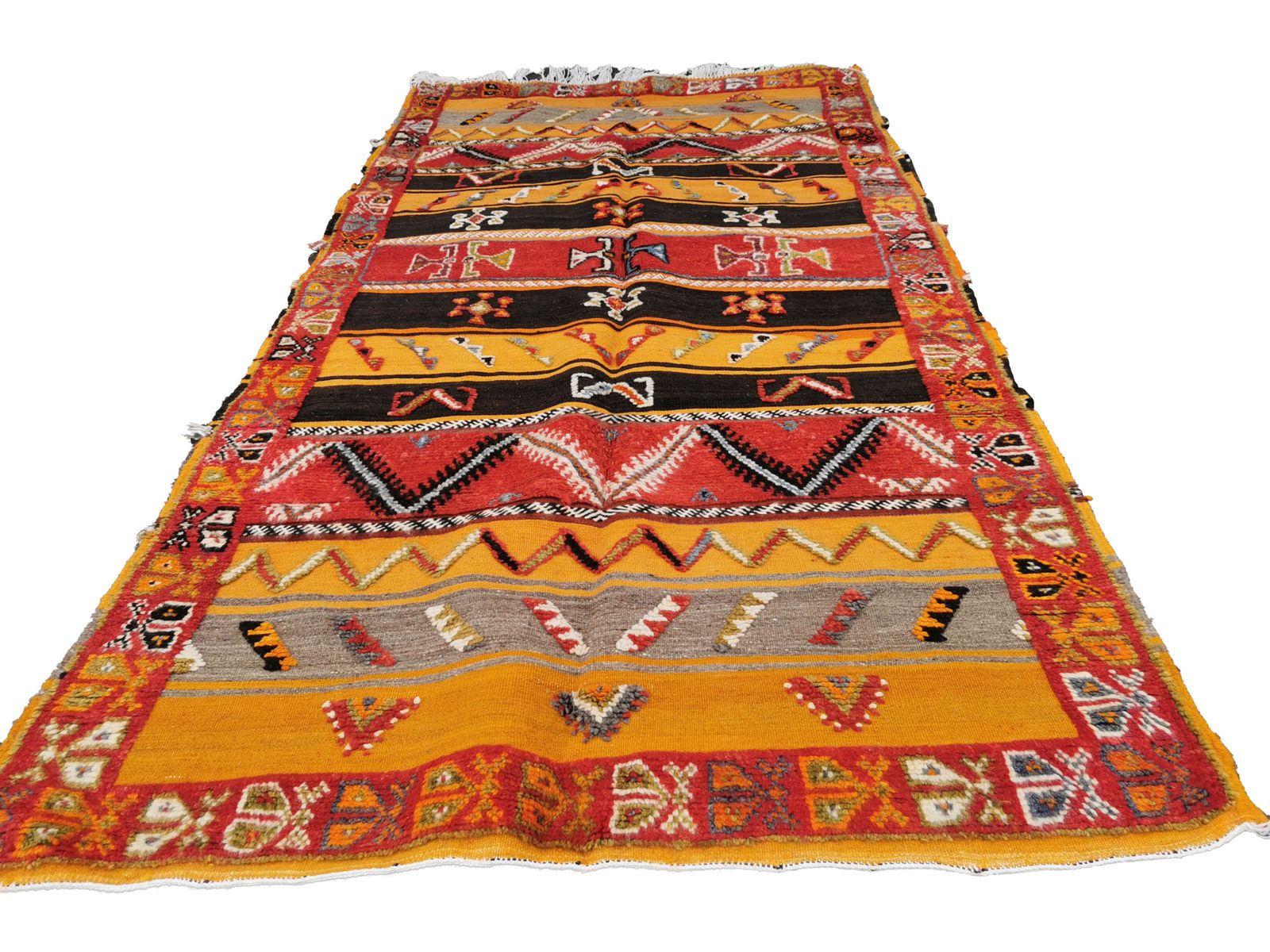 Handmade Colourful Moroccan Berber Rug. Camel Wool Carpet photo furniture