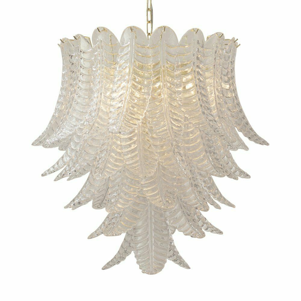 Suspension Chandelier  Made In Italy In Murano Glass Crystal Color, 1990s