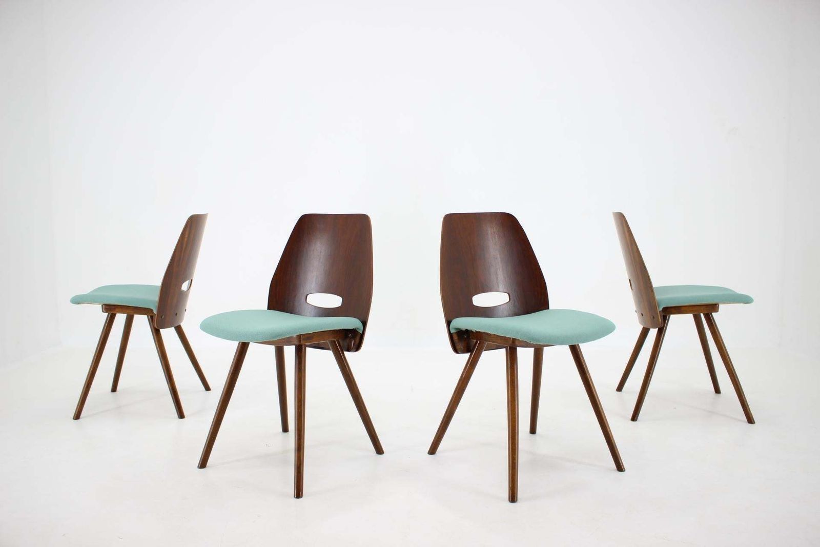 1960s Set Of Four Frantisek Jirak Dining Chairs , Czechoslovakia photo for sale