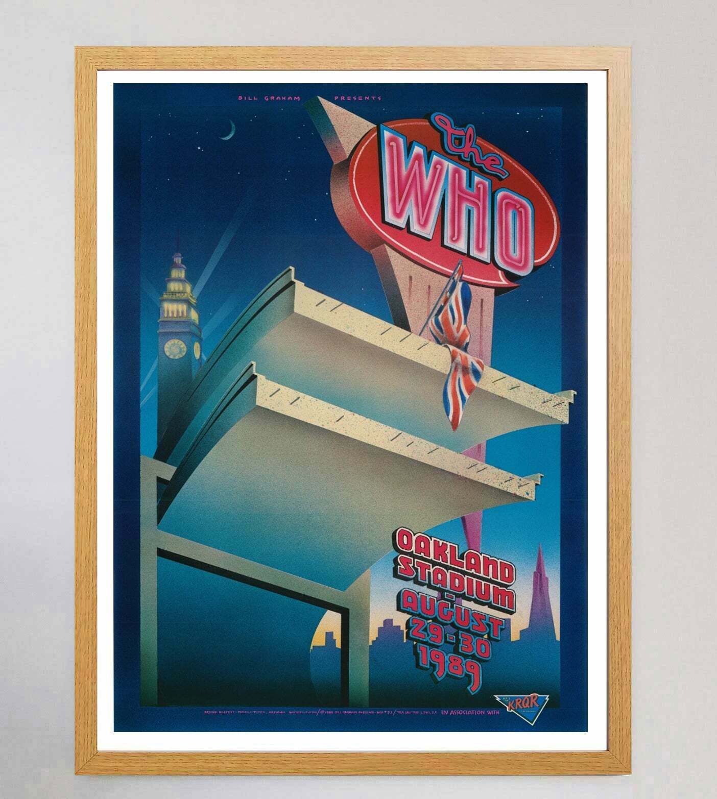 The Who   Oakland Stadium Original Vintage Poster photo Art