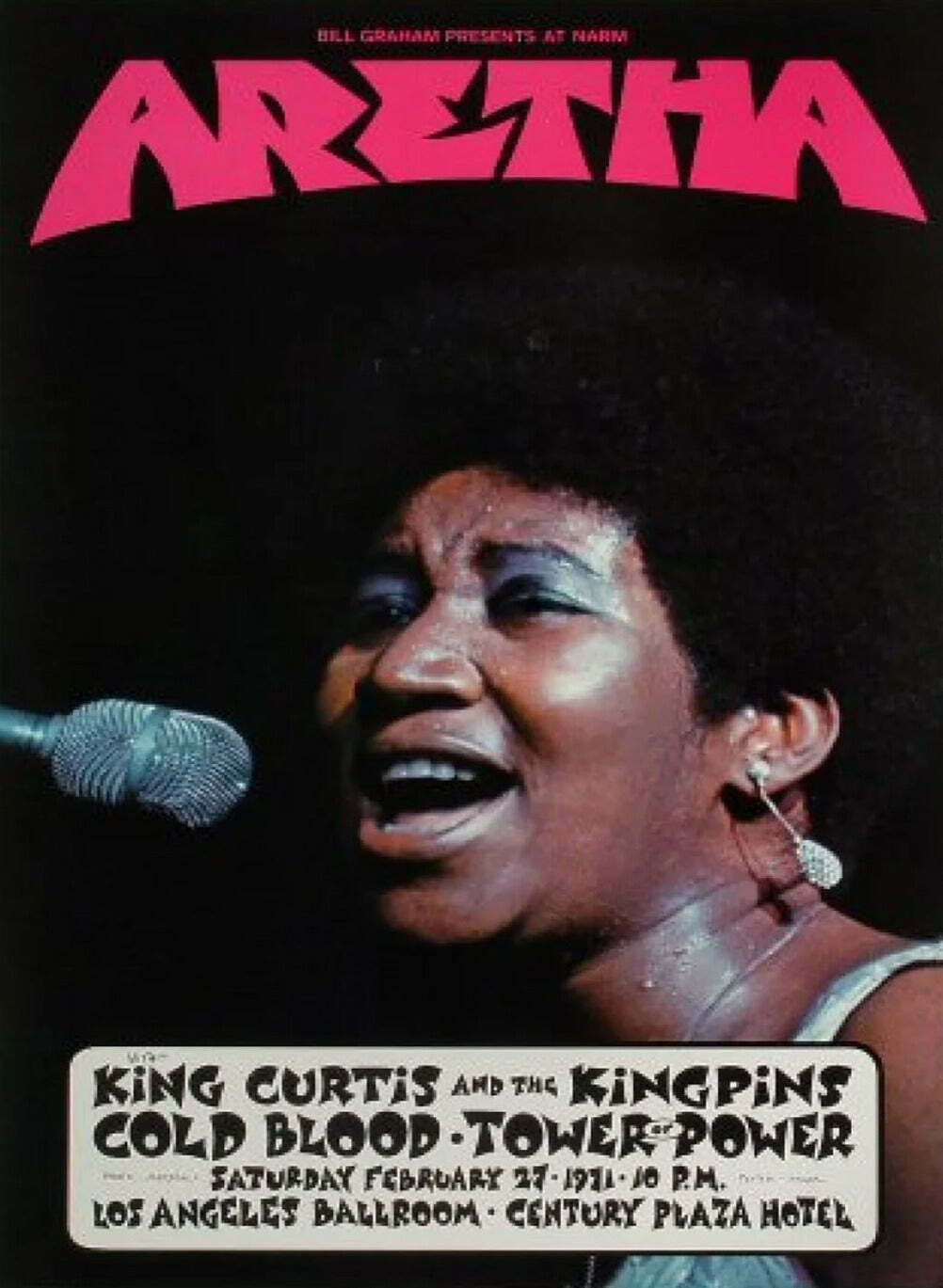 Aretha Franklin   Los Angeles Ballroom Original Vintage Poster