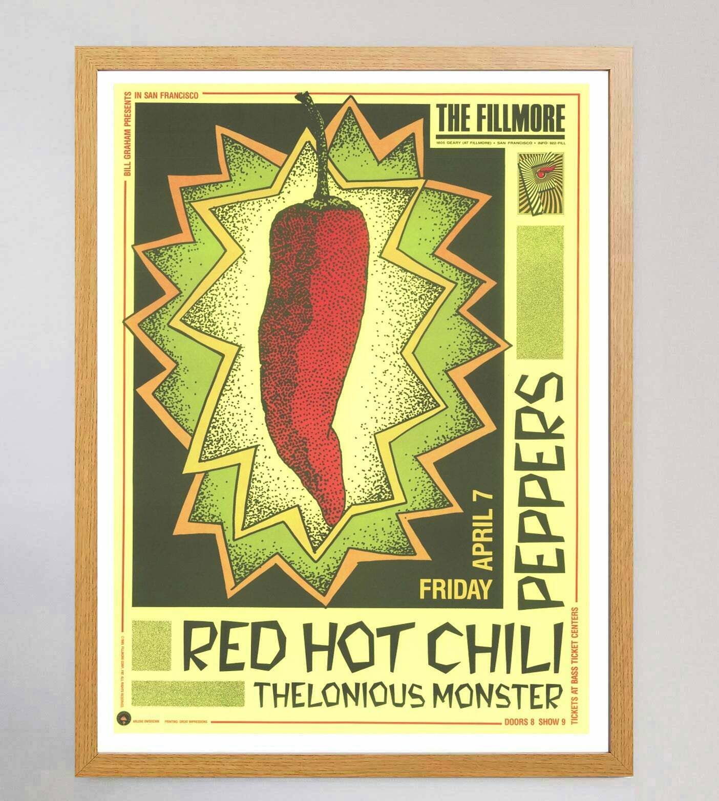 Red Hot Chili Peppers   The Fillmore Original Vintage Poster photo Art
