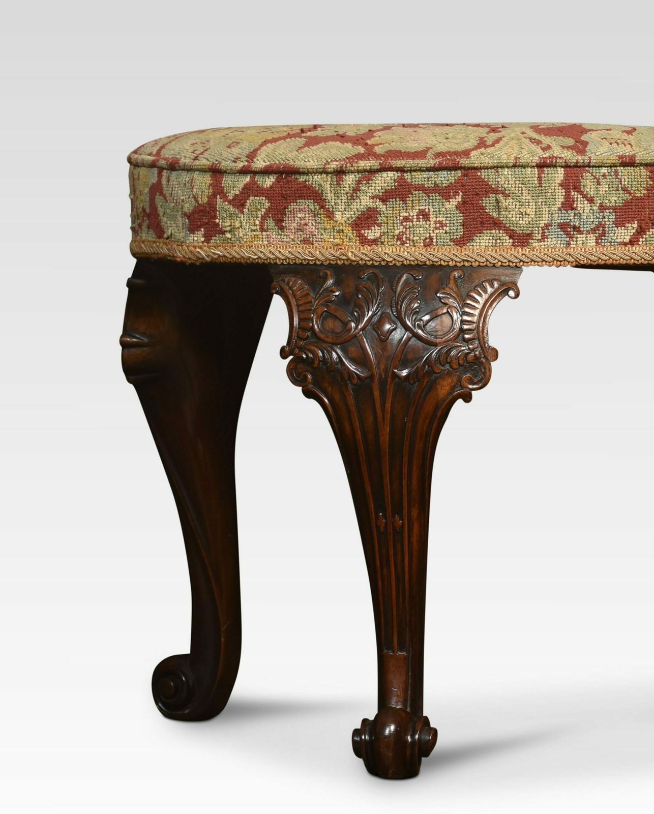 George II Style Tapestry Upholstered Stool photo 1980.0