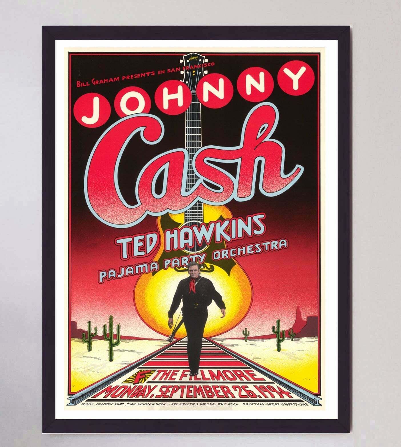 Johnny Cash   The Fillmore  Original Vintage Poster photo furniture