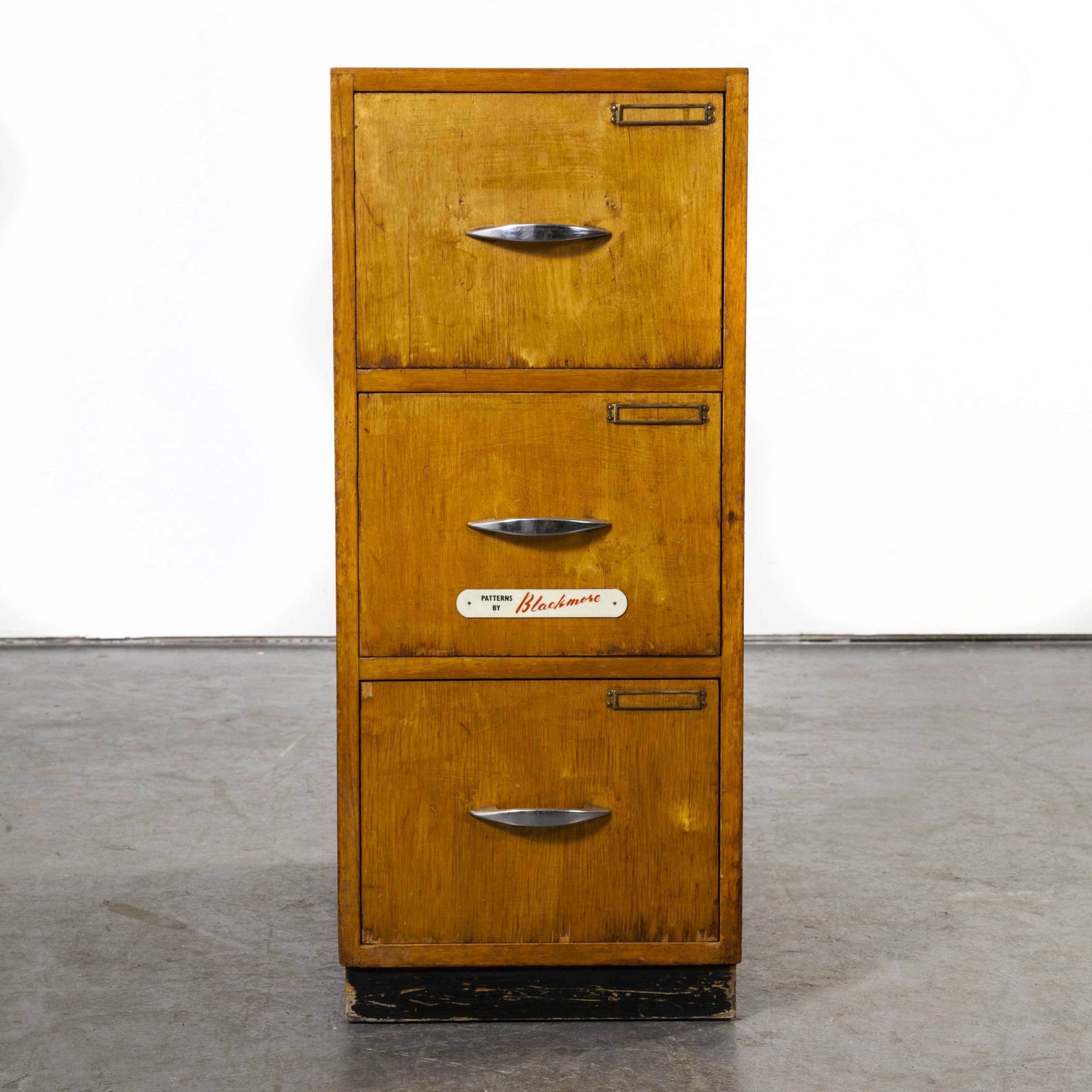 1960s Three Drawer Chest Of Drawers Haberdashery Pattern Cabinet   Patterns By Blackmore