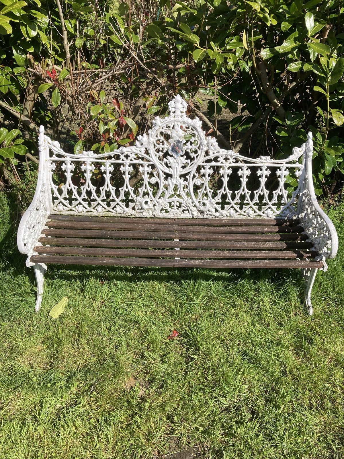 Coalbrookdale Style Garden Bench photo for sale